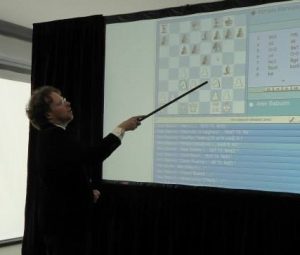 Mark giving a Chess Talk at Dublin Castle